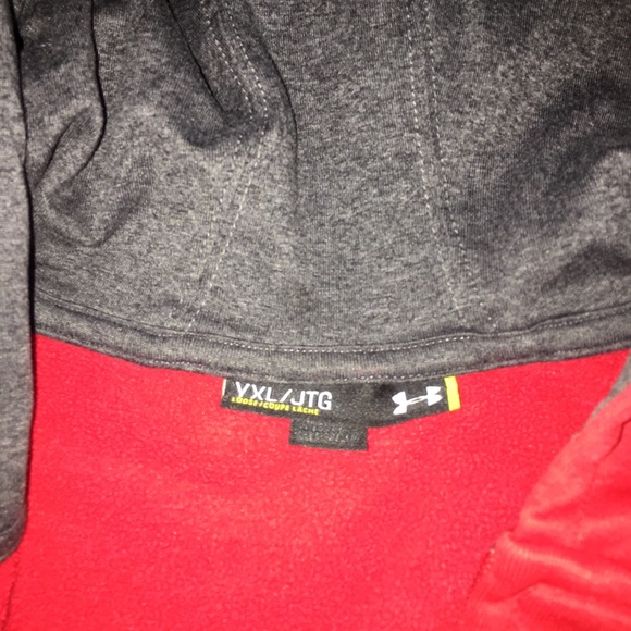 Red Under Armour Zip-Up Sweatshirt - Picture 2 of 3